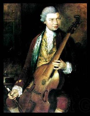 Thomas Gainsborough Portrait of the Composer Carl Friedrich Abel with his Viola da Gamba France oil painting art